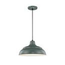 Millennium Lighting Satin Green 1-Light Cord Hung Warehouse Shade 