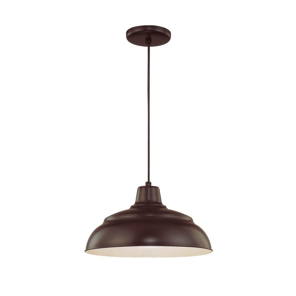 Millennium Lighting Architect Bronze 1-Light Cord Hung Warehouse Shade 