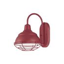 8 x 11-3/4 in. 100W 1-Light Outdoor Wall Sconce in Satin Red