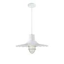 14 in. 100W 1-Light Medium E-26 Pendant Light with Inside Etched Glass in White