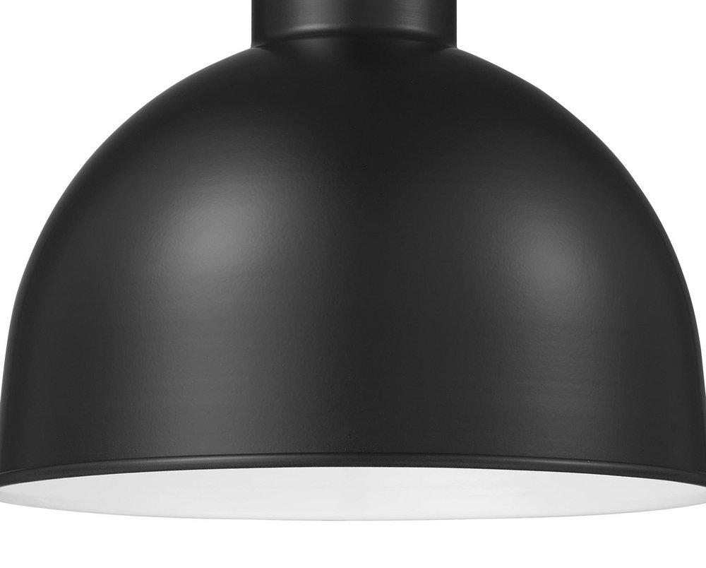 Millennium Lighting Satin Black 1-Light Stem Hung Deep Bowl Shade 