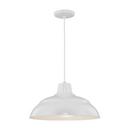 Millennium Lighting White 1-Light Cord Hung Warehouse Shade 