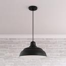 Millennium Lighting Satin Black 1-Light Cord Hung Warehouse Shade 