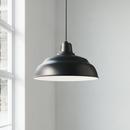 Millennium Lighting Satin Black 1-Light Cord Hung Warehouse Shade 