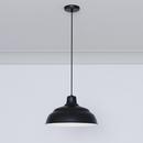 Millennium Lighting Satin Black 1-Light Cord Hung Warehouse Shade 