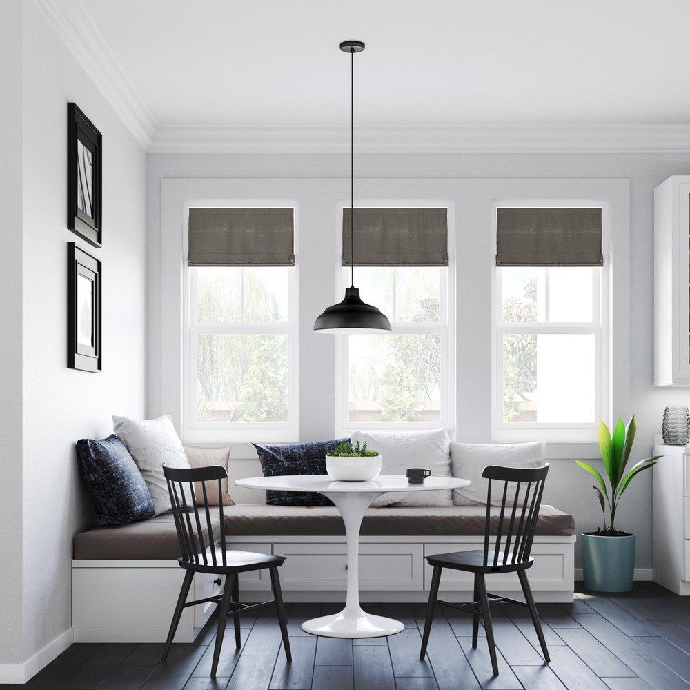 Millennium Lighting Satin Black 1-Light Cord Hung Warehouse Shade 