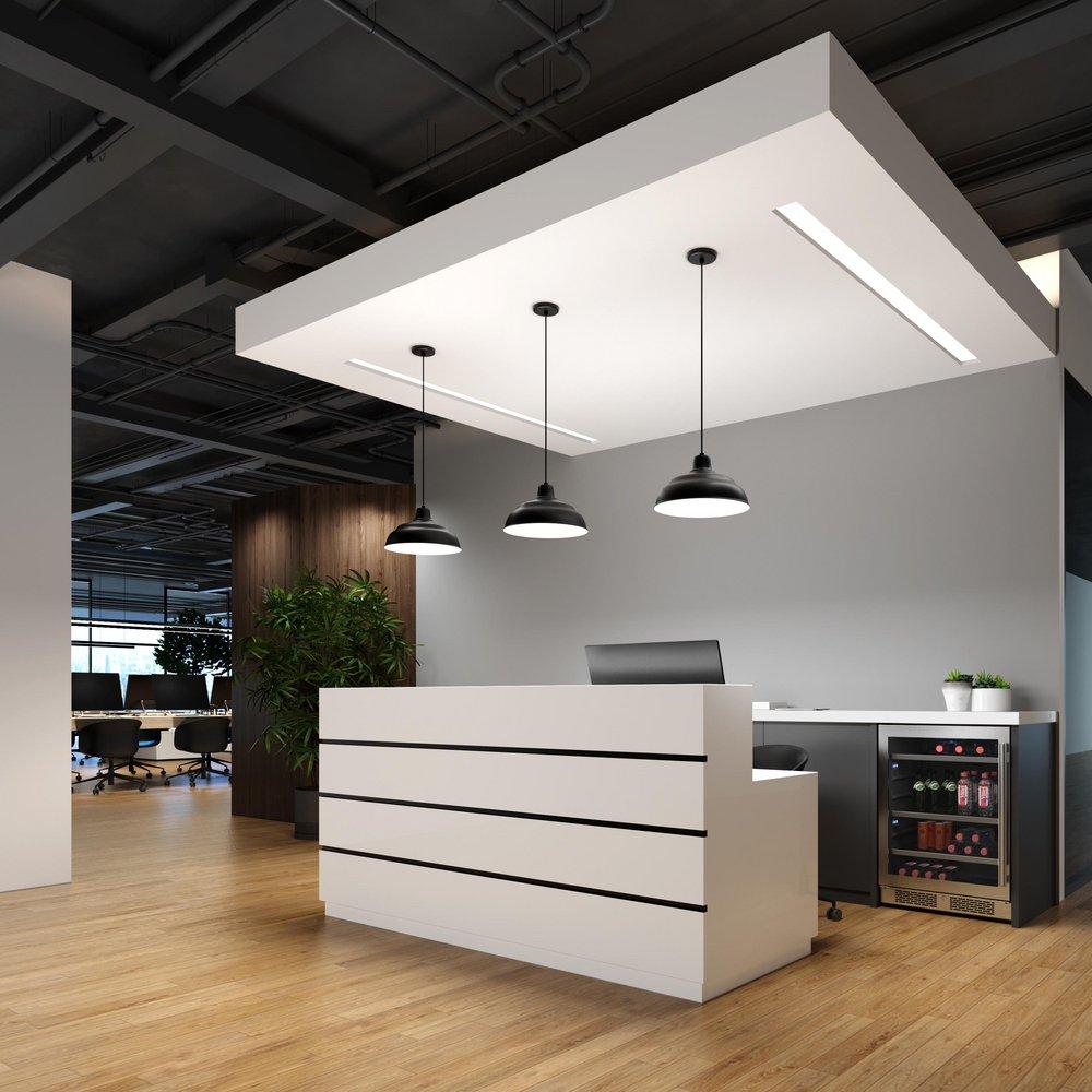 Millennium Lighting Satin Black 1-Light Cord Hung Warehouse Shade 