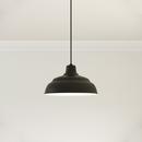Millennium Lighting Satin Black 200W 1-Light Warehouse Cord Hung Outdoor Pendant 