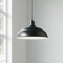 Millennium Lighting Satin Black 200W 1-Light Warehouse Cord Hung Outdoor Pendant 