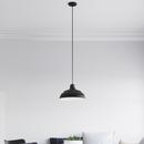 Millennium Lighting Satin Black 200W 1-Light Warehouse Cord Hung Outdoor Pendant 
