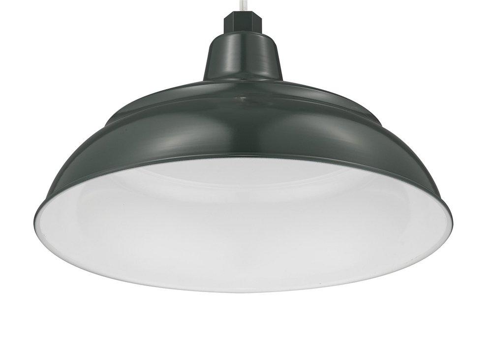 Millennium Lighting Satin Green 200W 1-Light Medium E-26 Incandescent Warehouse Shade 