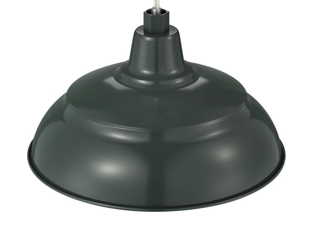 Millennium Lighting Satin Green 200W 1-Light Medium E-26 Incandescent Warehouse Shade 