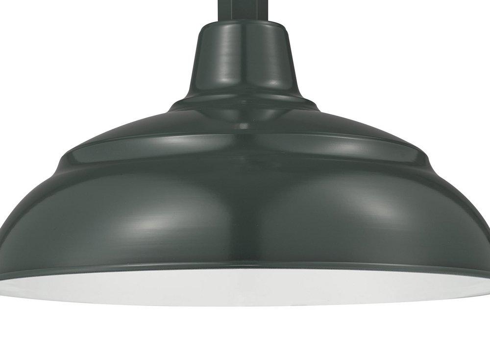 Millennium Lighting Satin Green 200W 1-Light Medium E-26 Incandescent Warehouse Shade 