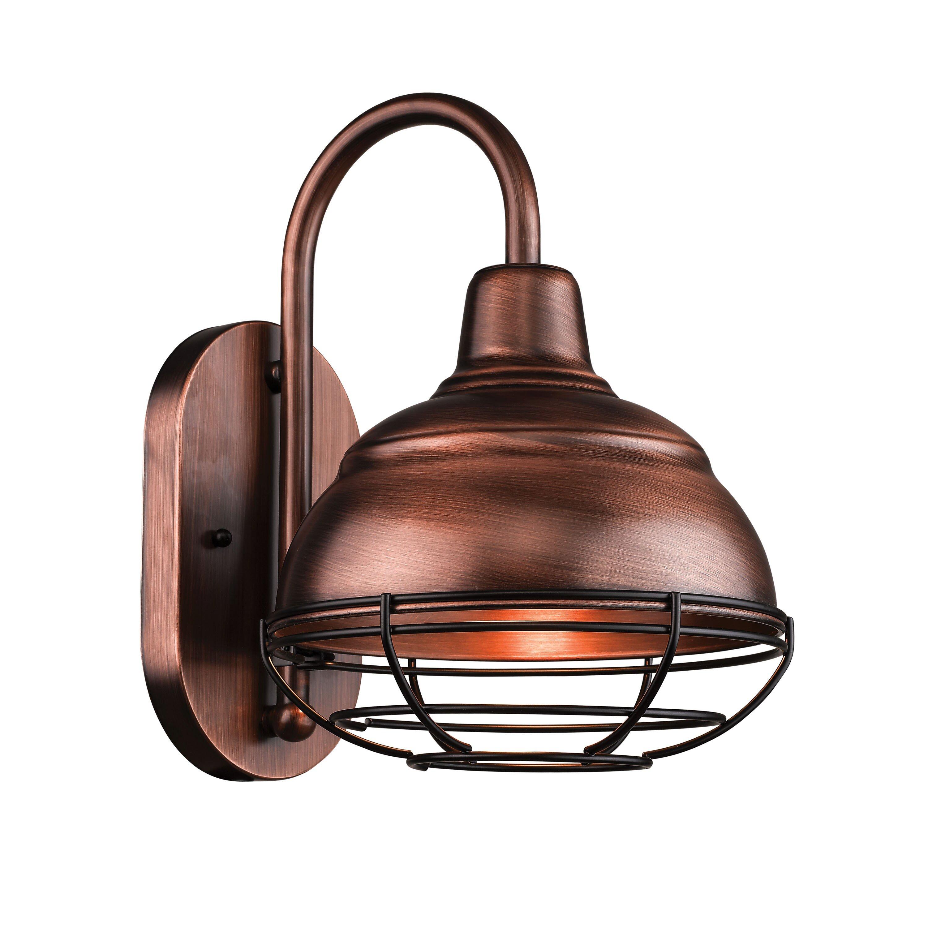 Millennium Lighting Natural Copper 8 x 11-3/4 in. 100W 1-Light Outdoor Wall Sconce 