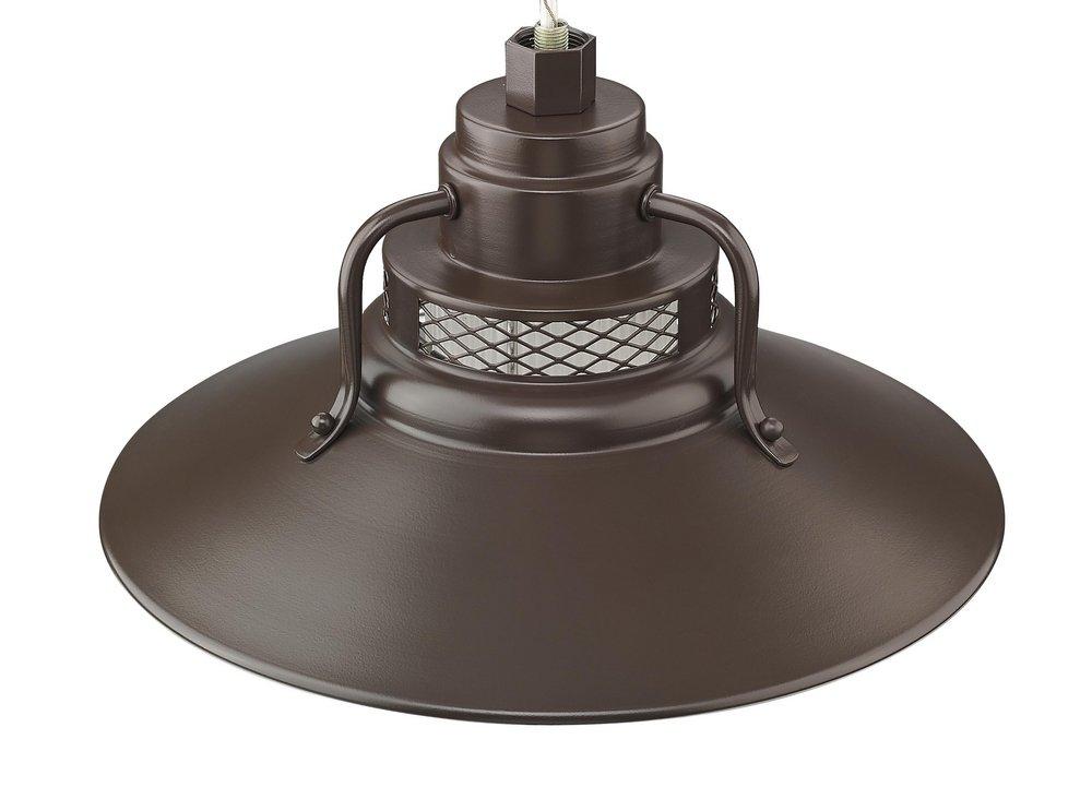 Millennium Lighting Architectural Bronze 1-Light Stem Hung Railroad Shade 
