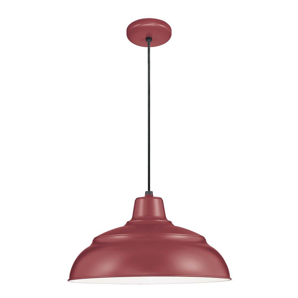 Millennium Lighting Satin Red 1-Light Cord Hung Warehouse Shade 