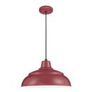Millennium Lighting Satin Red 1-Light Cord Hung Warehouse Shade 