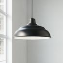 Millennium Lighting Satin Black 1-Light Cord Hung Warehouse Shade 