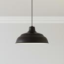 Millennium Lighting Satin Black 1-Light Cord Hung Warehouse Shade 