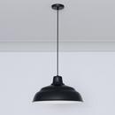 Millennium Lighting Satin Black 200W 1-Light Warehouse Cord Hung Outdoor Pendant 