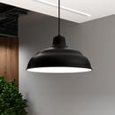 Millennium Lighting Satin Black 200W 1-Light Warehouse Cord Hung Outdoor Pendant 