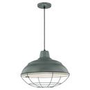 Millennium Lighting Satin Green 1-Light Cord Hung Warehouse Shade 
