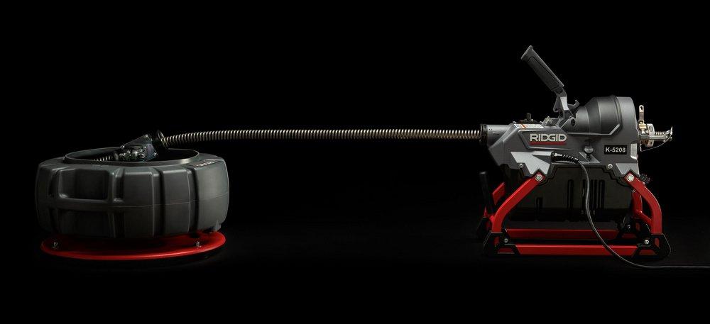 RIDGID Dark Grey Electric Cable Carrier and Tool Box Machine with Guide Hose 