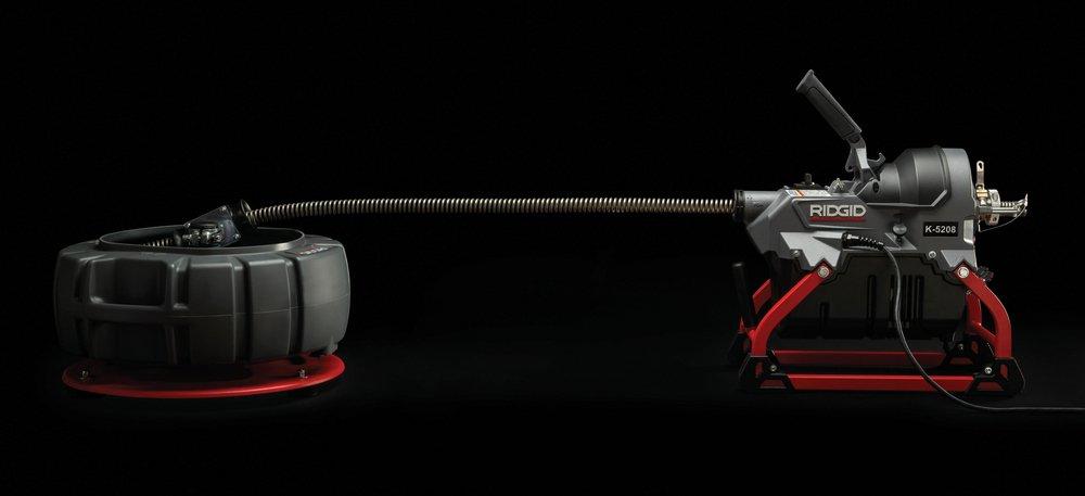 RIDGID Dark Grey Electric Cable Carrier and Tool Box Machine with Guide Hose 