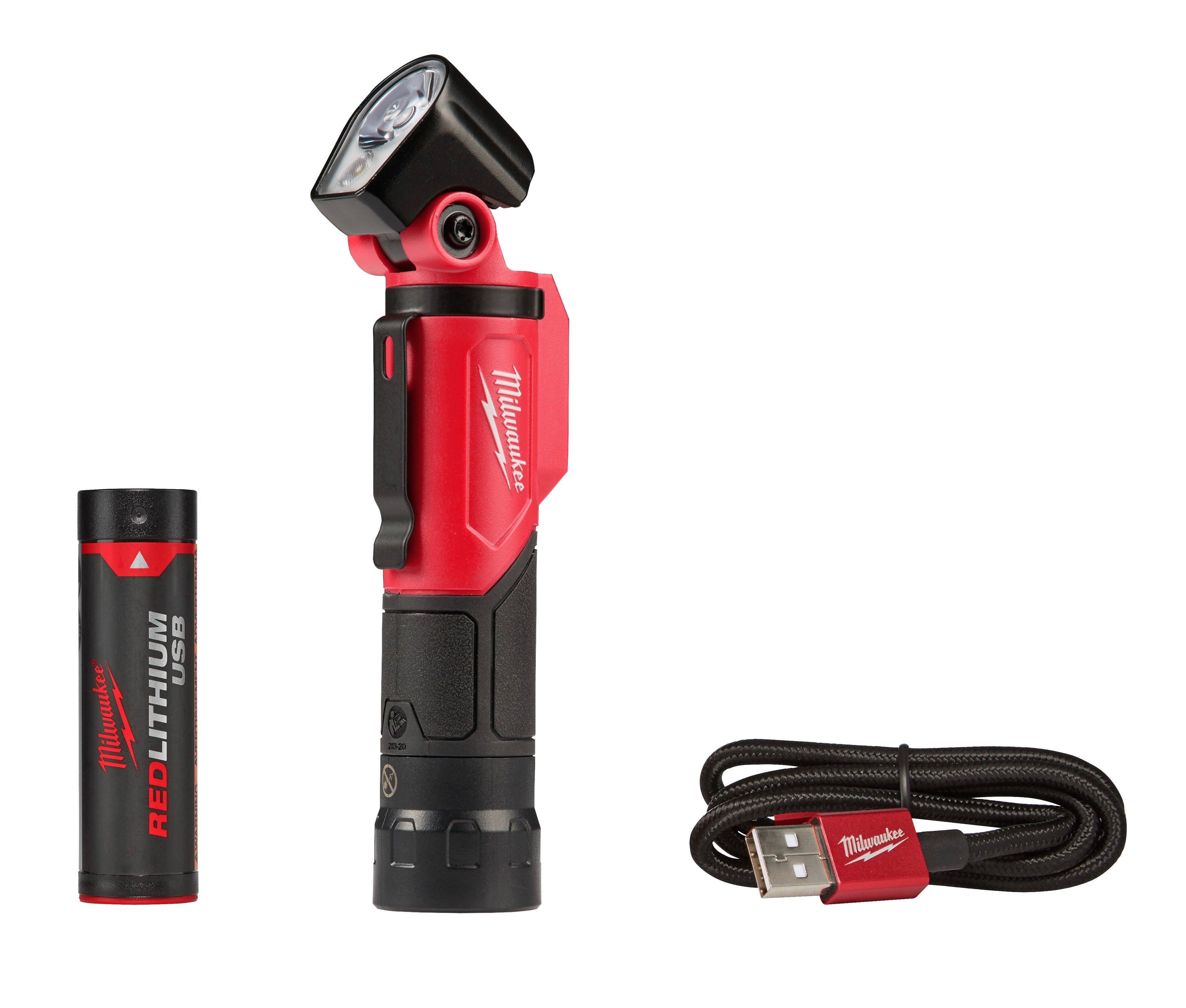 Milwaukee&reg; Black USB Rechargeable Pivoting Flashlight 