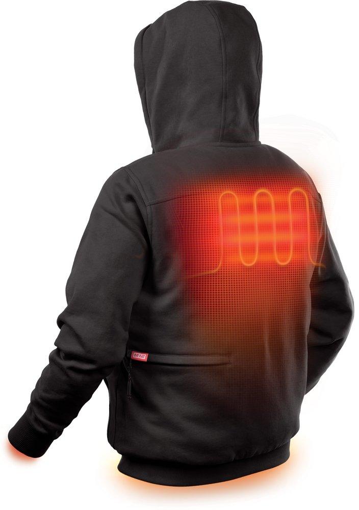 Milwaukee&reg; Black 12V REDLITHIUM&trade; Polyester Heated Hoodies Kit in Black 