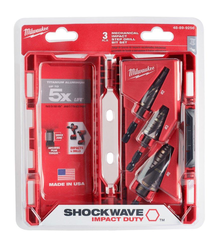 Milwaukee&reg; Silver #2 (3/16 - 1/2 in.), #3 (3/16 - 3/4 in.), #8 (1/8 - 1 in. ) Hex Drill Bit Mechanical Set (3 Piece) 
