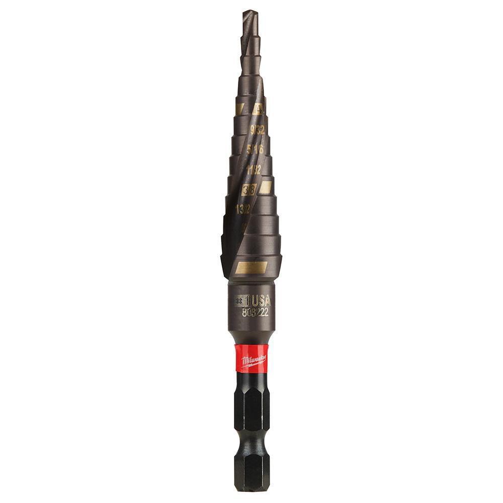 Milwaukee&reg; 1/8 - 1/2 x 1/2 in. Hex Step Drill Bit 1 Piece 