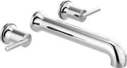 Two Handle Wall Mount Tub Filler in Chrome