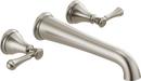 Two Handle Wall Mount Tub Filler in Brilliance® Stainless