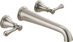 Two Handle Wall Mount Tub Filler in Brilliance&reg; Stainless