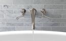 Delta Faucet Stainless Two Handle Wall Mount Filler Trim Only 