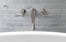 Delta Faucet Brilliance Stainless Two Handle Wall Mount Filler Trim Only 