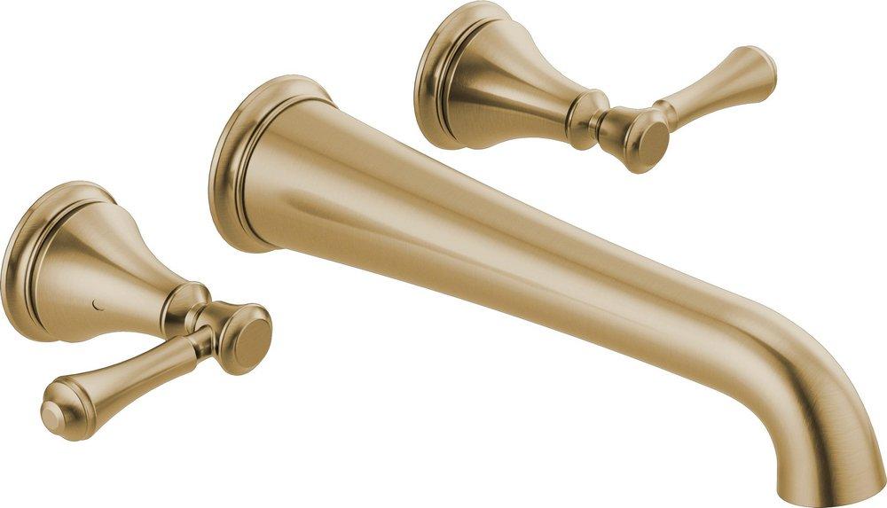 Delta Faucet Brilliance&reg; Champagne Bronze Two Handle Wall Mount Filler (Trim Only) 