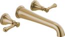 Two Handle Wall Mount Tub Filler in Brilliance® Champagne Bronze