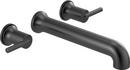 Two Handle Wall Mount Tub Filler in Matte Black