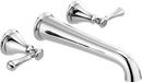 Two Handle Wall Mount Tub Filler in Chrome
