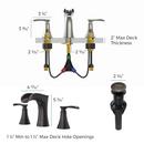 Pfister Spot Defense Brushed Nickel Two Handle Widespread Bathroom Sink Faucet Lever Handle 