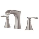 Pfister Spot Defense Brushed Nickel Two Handle Widespread Bathroom Sink Faucet Lever Handle 