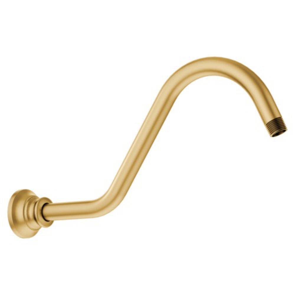 Moen Brushed Gold Rainfall Shower Arm and Flange Kit 