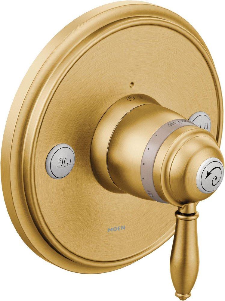 Moen Brushed Gold Single Handle Bathtub & Shower Faucet (Trim Only) 