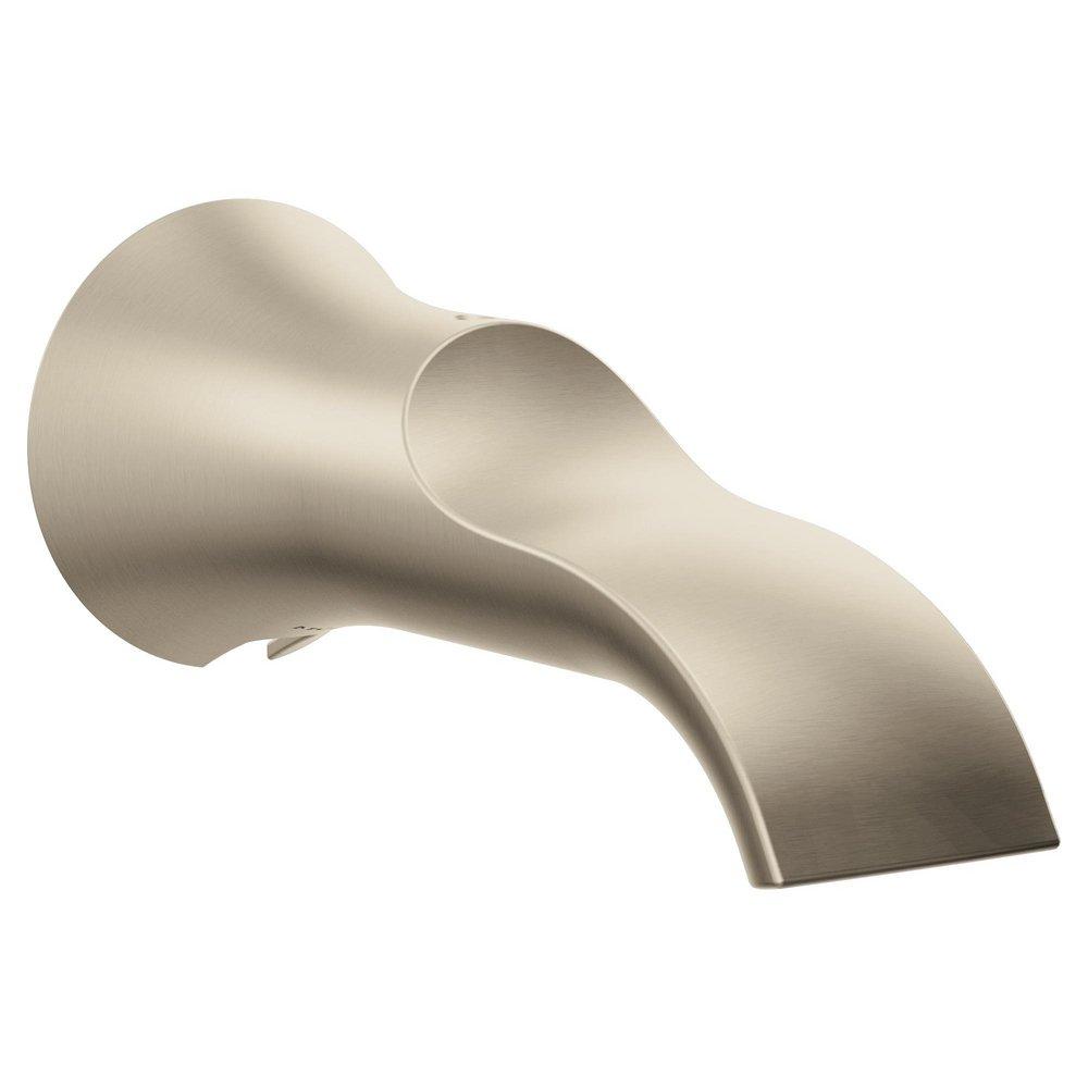 Moen Brushed Nickel 1/2 in. Slip Fit x CC Metal Tub Spout 