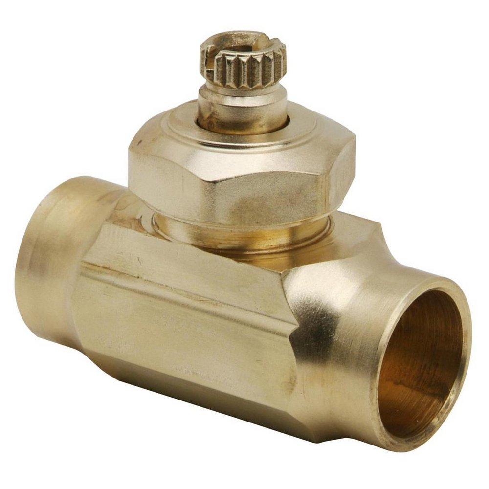 BrassCraft Rough Brass Brass 125 psi Female Sweat x Male Sweat Shut Off Valve 