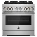 35-7/8 in. Gas 6-Burner Sealed Freestanding Range in Stainless Steel