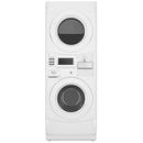 Commercial Coin Operated Stack Combination Washer/Electric Dryer in White