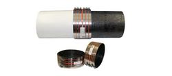 3 in. No Hub Orange Enamel 304 Stainless Steel Coupling